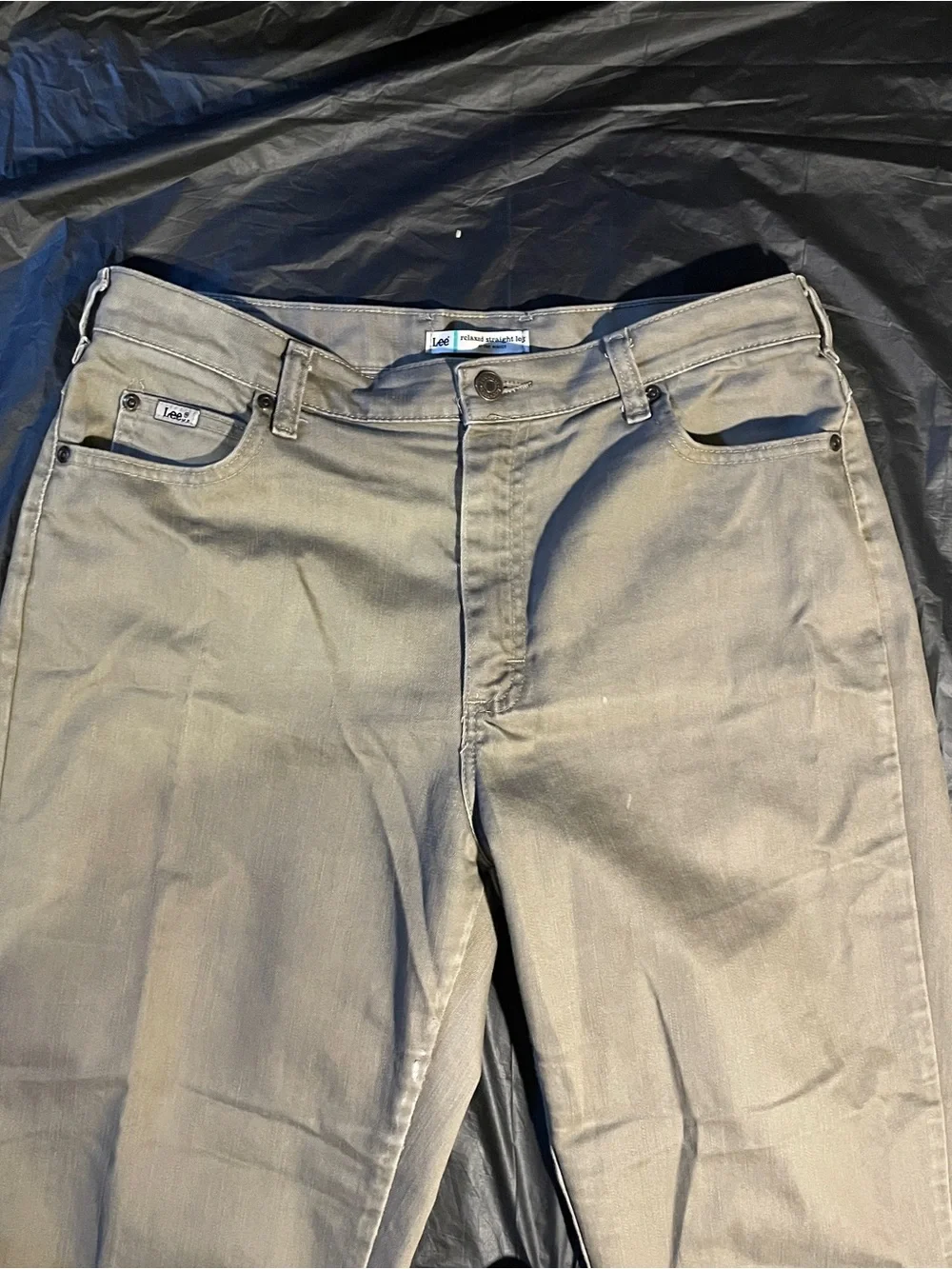 Lee Mens Straight Leg Jeans Grey Tint Medium Wash 12M
